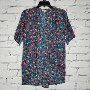 LuLaRoe Rose Print Bianka Kimono, size 3 (10/12)